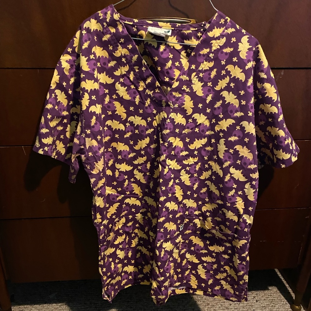 Halloween scrub top
